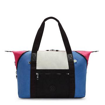 Kipling Art Medium Tote Tassen Blauw Roze | België 1454MQ